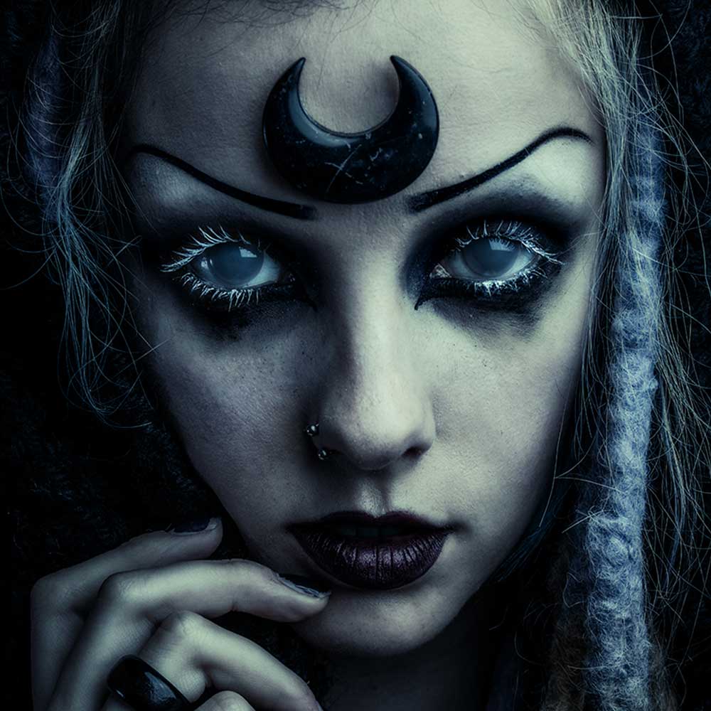 MesmerEyez - Blind Grey Halloween farbige Kontaktlinsen - Grau